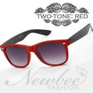 Red Retro Two Tone Colorful Sunglasses 80s Funny Props Cool Awesome