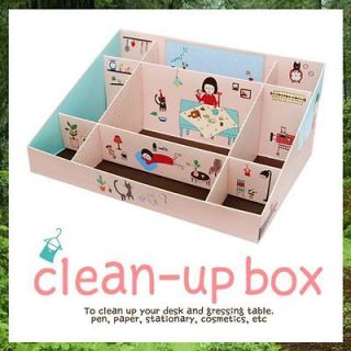 Multi Use Makeup Storage DIY Box CleanUp Desk Organizer