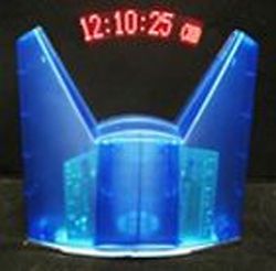 Fascinations Fantazein Programmable Message LED Clock   Blue