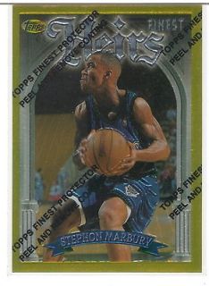 1996 97 Topps Finest Stephon Marbury Rookie Gold RARE #287 Theme H26