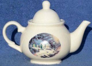 Thomas Kinkade Teapot Evening Glow Painting Collectible Tea Pot 1999