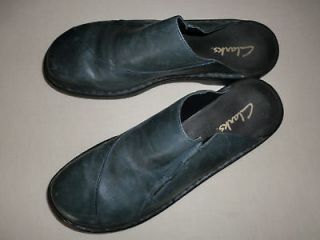 CLARKS air force blue slip on flat loafers sz 9N