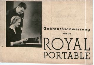 ORIGINAL OLD ADVERTISING ROYAL TYPEWRITERS GERMANY 1920s 30X22CM 63217