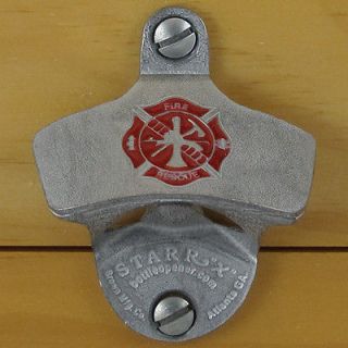 Firemans Maltese Cross US MADE Zinc Aluminum Starr Wall Mount Bottle