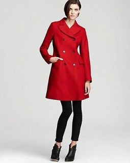 Theory Deep Red Raw Edge Wool Aminara Coat Jacket $565 F2012 NWT P XS