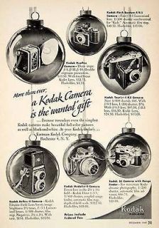 1949 Ad Eastman Kodak Camera Duaflex Bantam Medalist II Christmas
