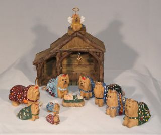 Newly listed COLLECTIBLE YORKIE FIGURINE NATIVITY   12 pc Set