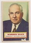 Authentic Spalding Warren Giles 1950s Baseball