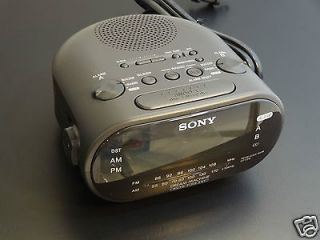 Sony ICF C318 Clock Radio with Dual Alarm (Black)