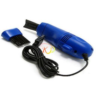 USB Powered Vacuum Keyboard Cleaner + Brush For PC Laptop Computer