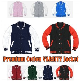 COLLEGE LETTERMAN Primium Cotton JACKET SCHOOL Uniform Jumper Jersey