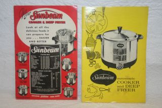 1952 Sunbeam Cooker & Deep Fryer Cook Book & Guide + Newer Version
