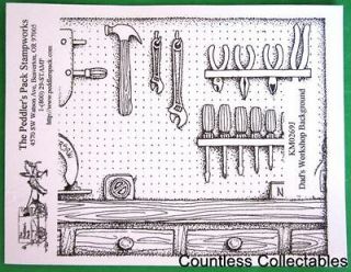 Workshop Shop Workbench Tools Work Room Unmounted Cling Rubber Stamp