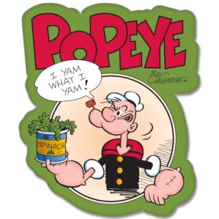 Popeye The Sailor car bumper sticker decal 4 x 6