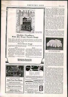 1921 AD Bramhall Deane French Range Oven Stove Gas Electric