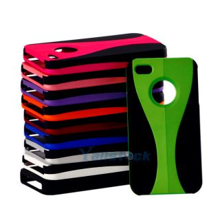 10 Color Change Hybrid 3 Piece Hard Skin Case Cover for Apple iPhone 4