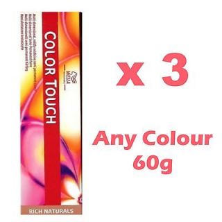 3x Wella Color Touch Colour Semi permanent Highlight Hair Dye Brown