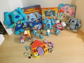 Large Blues Clues Lot Musical Toys Books Magnetic House Characters