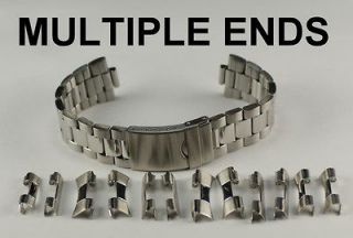 DARLENA Multi end links steel watch strap bracelet mens 18mm 20mm 22mm