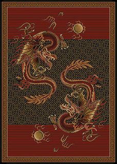 Contemporary 2x3 Scatter Area Rug Amazing DRAGON