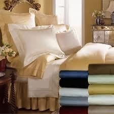 1000 TC 100% EGYPTIAN COTTON SOLID 2 pc PILLOW SHAMS All SIZES