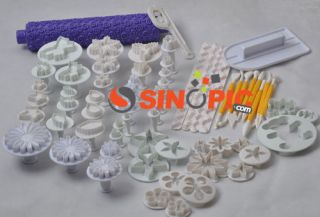 29 Sets Fondant Cake Cutter Plungers Flower Leaf Butterfly Snowflake