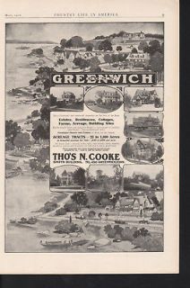 1910 GREENWICH REAL ESTATE AGRICULTURE COOKE FARM ACRE