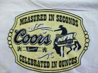 NFR 2012 COORS NATIONAL FINALS RODEO EVENT SHIRT mens size xl cowboy