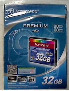 Transcend TS32GCF400 32GB Compact Flash (CF) 400X Flash Card