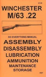 WINCHESTER MODEL 63 .22 DO EVERYTHING MANUAL CARE BOOK