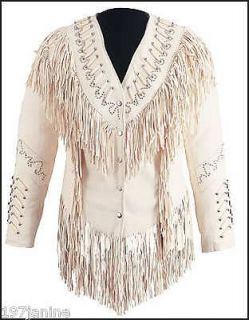 Custom Beaded Fringed Lambskin Western Cowgirl Indian Show Jacket