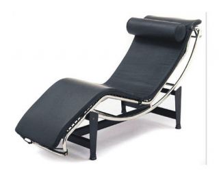 LE CORBUSIER 100% Italian Leather Chaise Lounge Chair