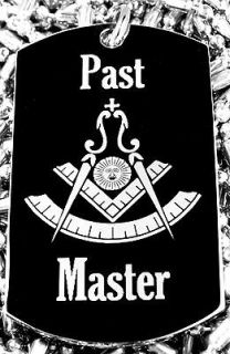 Freemasonry: Officer   Past Master   Personalized Dog Tag Necklace (2