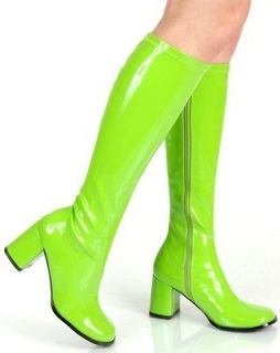 Lime Green GoGo 70s Disco Retro Costume Boots