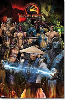 Mortal Kombat Cartoon Cast POSTER 56.5x86cm NEW * Raiden Kitana Sub