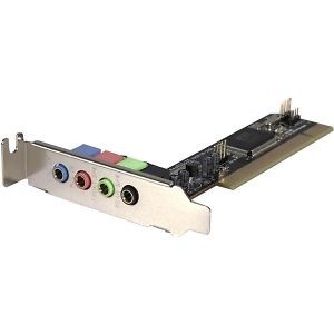 StarTech 4 Channel Low Profile PCI Sound Adapter Card AC97 3D