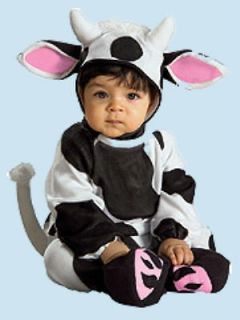 Halloween Child Cozy Cow Costume Newborn Size 0 6 months New