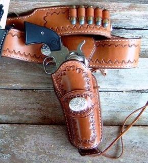 Leather Cowboy Fast Draw Western Holster & Belt, Colorado Concho