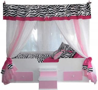 FULL ZEBRA Princess Canopy BeddingGirl s BedCanopy Bed, girls