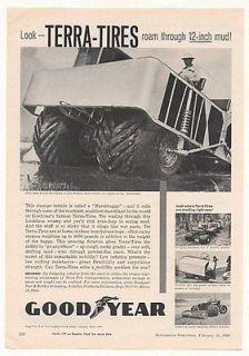 1960 Crain Brothers Marshbuggy Goodyear Terra Tires Ad