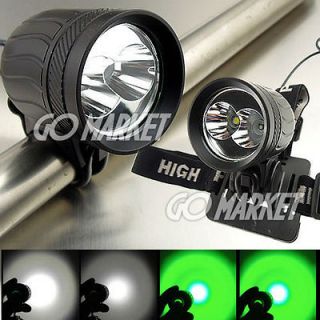 Newly listed 2x CREE LED XM L T6 +XPE R2 GREEN LED Bicycle Light Bike
