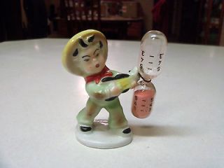 Vintage Boy with Guitar Hourglass Kitchen Egg Timer Germany