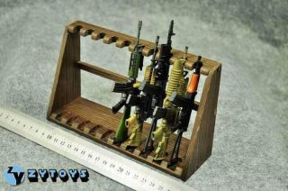 Scale ZYTOYS Submachine Gun Display Stand Wood Made