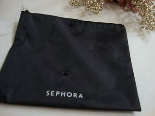 ஐ* Sephora Cosmetic Makeup Bag Black with Sephora Logo NEW
