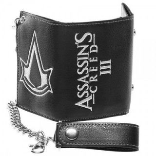 Assassins Creed 3 Logo Tri Fold Wallet with Chain BW MW0E5L