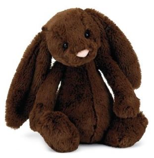 Jellycat Bashful Medium Chocolate Bunny Rabbit 12 Plush Stuffed