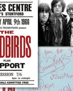 Yardbirds Jimmy Page Memorabilia Autographs 60s Mounted Display