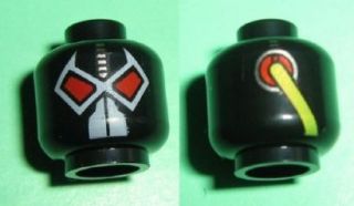 LEGO BATMAN   Mini Fig Head   Mask Red Eyes / Hose on Back (Bane)