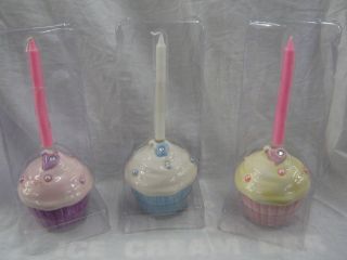 LANDON TYLER CUP CAKE HOLDER WITH BIRTHDAY CANDLE