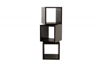 Jerrie dark Brown rotating modern cube display shelf